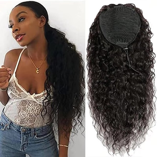 Dula A Hair Pferdeschwanz Echthaar Extensions Remy, Damen - Bild 1