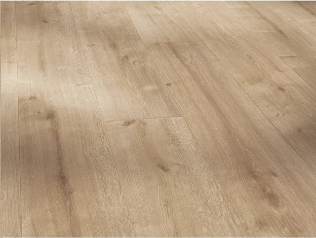 Parador Laminatbodenmuster Basic 400 M4V Eiche geschliffen in Braun mit seidenmatter Struktur - Bild 1