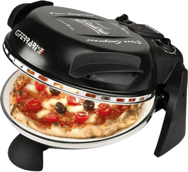 Ferrari Pizzaofen Delizia Schwarz mit Timer und Aluminiumgehäuse - Bild 1