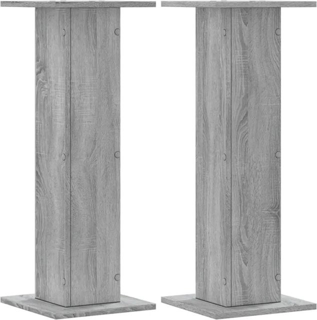 vidaXL Pflanzenständer 2er Set aus Holzwerkstoff in Grau Sonoma, B/T/H: 30 x 30 x 80 cm - Bild 1