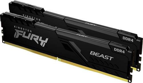 Kingston FURY Beast DDR4 RAM Kit 16 GB (2 x 8 GB) 3200 MHz CL16 Schwarz - Bild 1