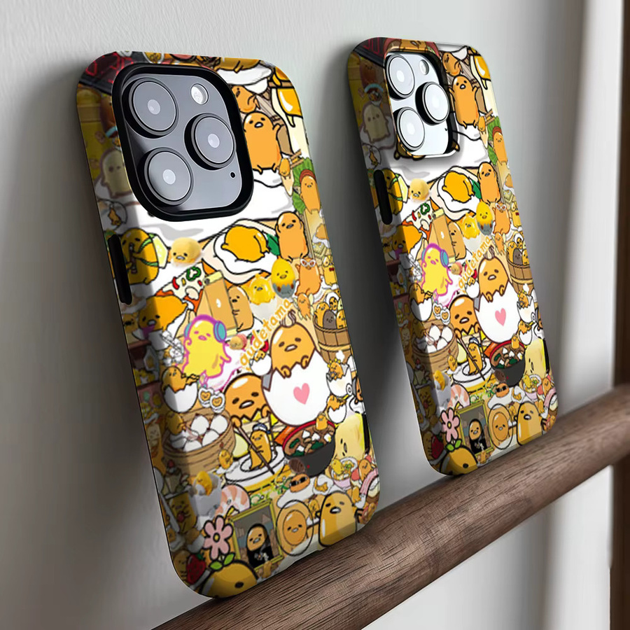 CaseLumi Matte Bumper Schutzhülle mit MagSafe für iPhone 17 16 15 14 13 Pro Max G-Gudetama Design in Multicolour - Bild 2