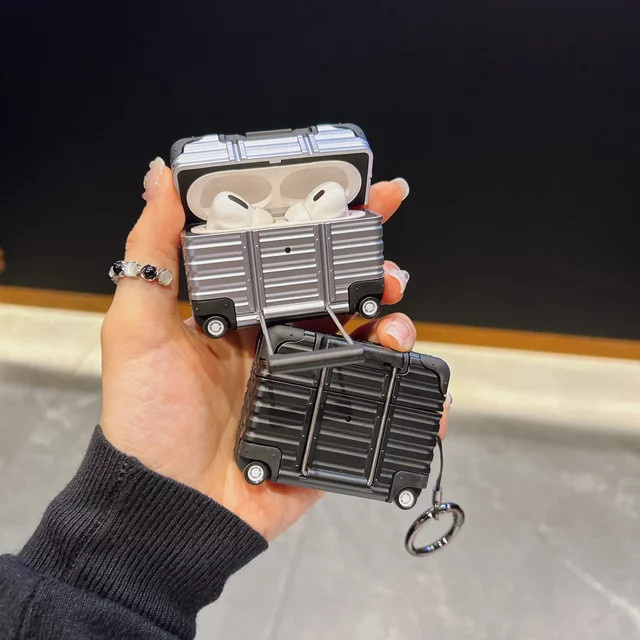 Kreative Trolley Schutzhülle für Apple AirPods Pro 2, Pro 3 und AirPods 4 in Transparent - Bild 1