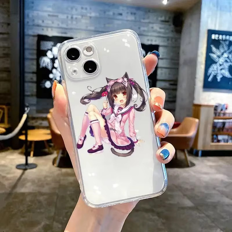 Transparente Chocola Nekopara Anime Schutzhülle für Samsung Galaxy A-Serie (A73, A72, A71, A55, A52, A51, A35, A33, A32, A31, A30, A24, A23, A22, A13, A12, A05 5G) - Bild 1
