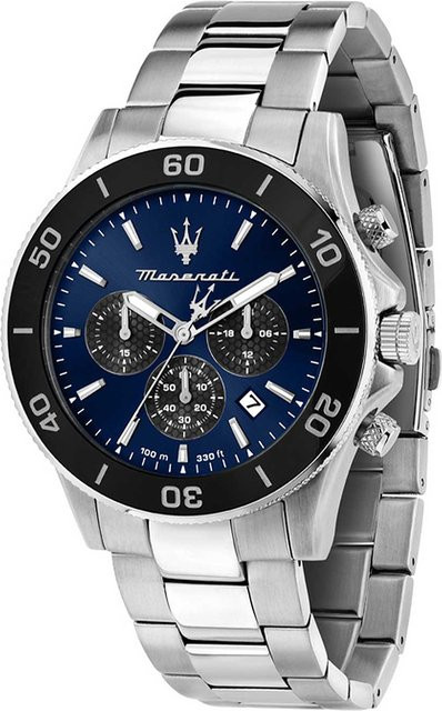 Maserati Chronograph, Edelstahl, Blau, Quarz, 43 mm, Herren - Bild 1