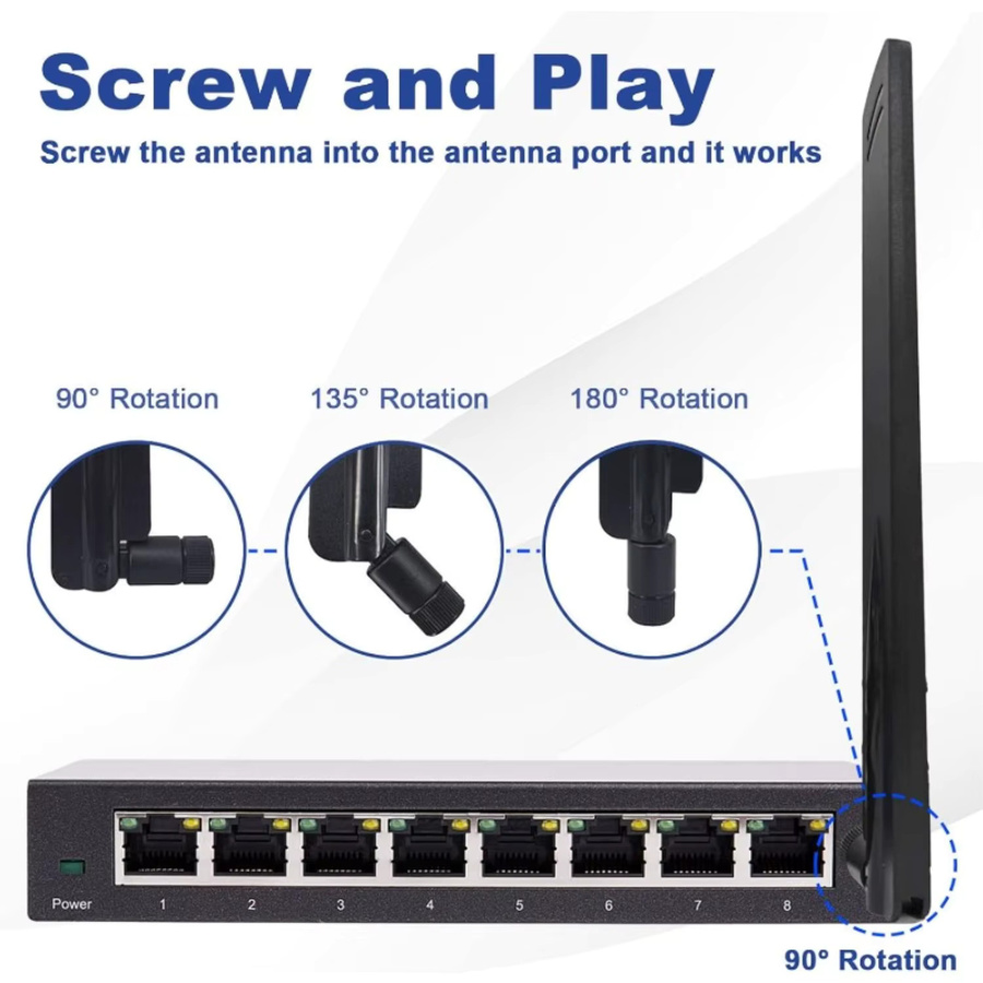 NOWEPOCH 18 dBi High Gain 433 MHz Omnidirektionale Faltantenne mit SMA-Stecker in Schwarz für drahtlose Sensor-Netzwerk-Router und Modems - Bild 5