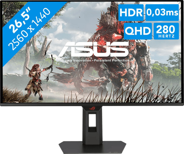 Asus ROG Strix XG27ACDMS QD-OLED Gaming-Monitor, 26,5 Zoll, QHD 1440p, Schwarz - Bild 1