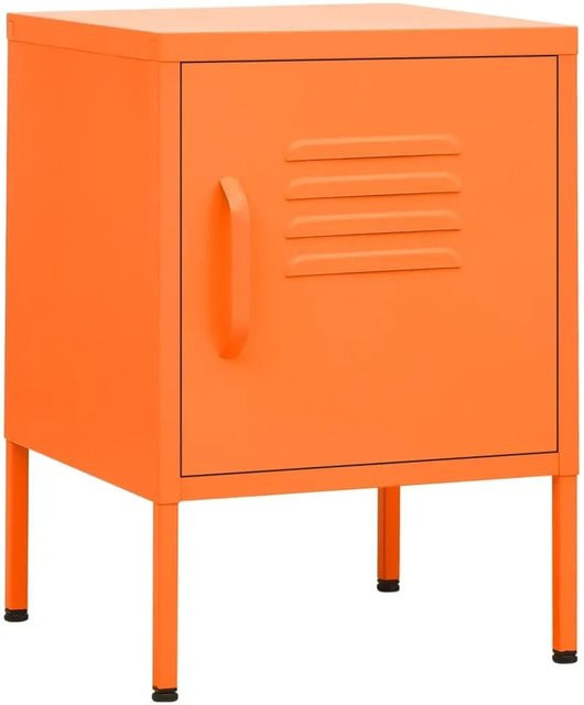vidaXL Nachttisch aus Stahl in Orange, modern für dein Schlafzimmer, B/T/H: 35 x 35 x 51 cm - Bild 1