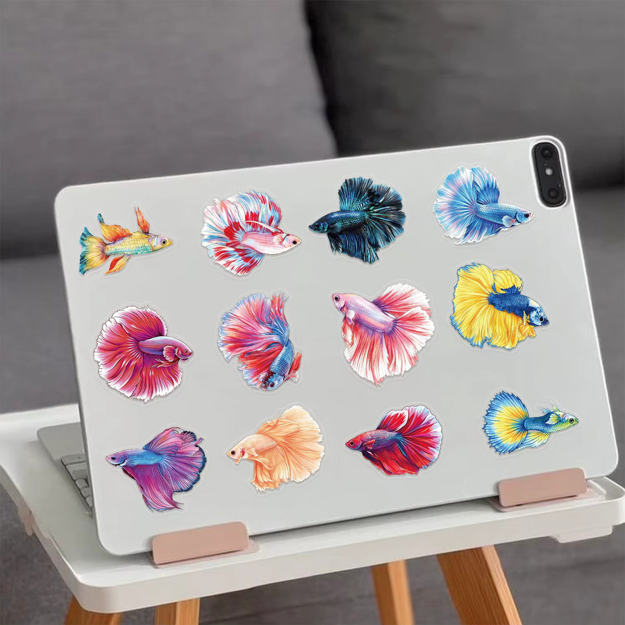 50 Stück Guppy Aufkleber in Multicolour für kreative Schreibwaren und Schulbedarf - Bild 2