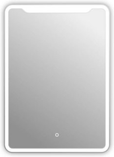 JOKEY LED-Badspiegel Sorrent Kristallform, rechteckig, silberfarben, B/H: 50 x 70 cm - Bild 1