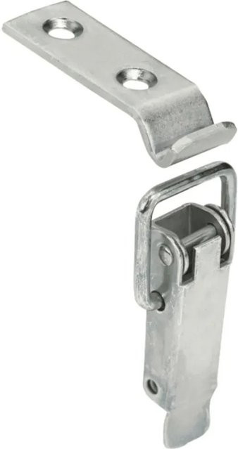 Hettich Kistenverschluss aus Stahl, verzinkt, Silber, B: 75 mm, H: 18 mm - Bild 1