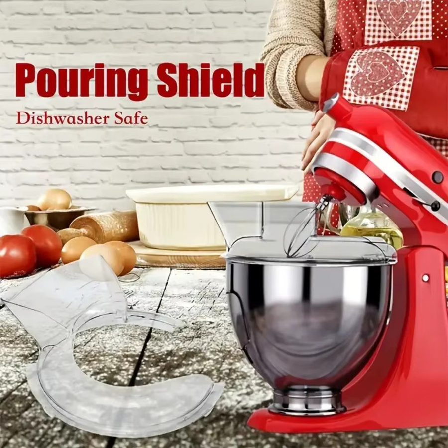 Ecure Fit Spritzschutz für KitchenAid Standmixer mit kippbarem Kopf, transparent, 4,5-5 QT - Bild 3
