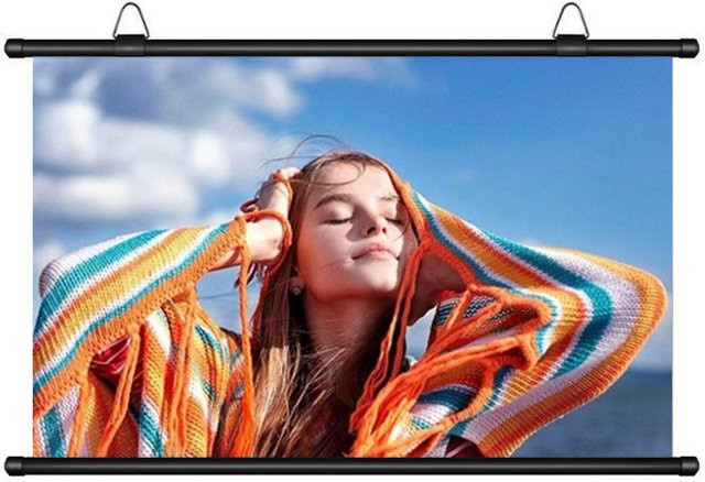 XIAOHUI Projektionsleinwand 120 Zoll 16:9 Anti-Licht Wandmontage Farbe Weiß - Bild 1