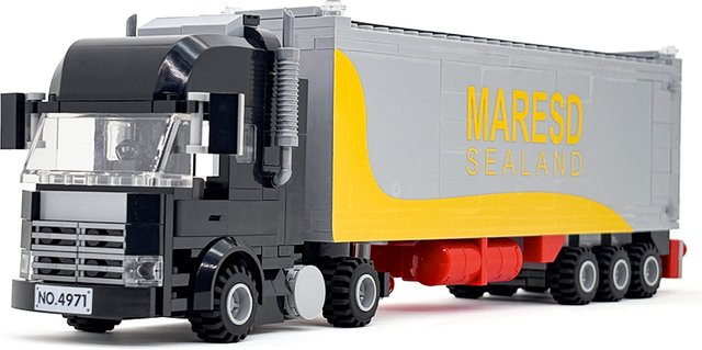 oenas Städtischer Schwerlast-Container-LKW, Baukasten, Sattelschlepper-Frachtfahrzeugmodell - Bild 1