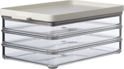 Mepal Kühlschrankdose Omnia Aufschnitt 3-lagig, luftdicht und stapelbar, Nordic White - Bild 1