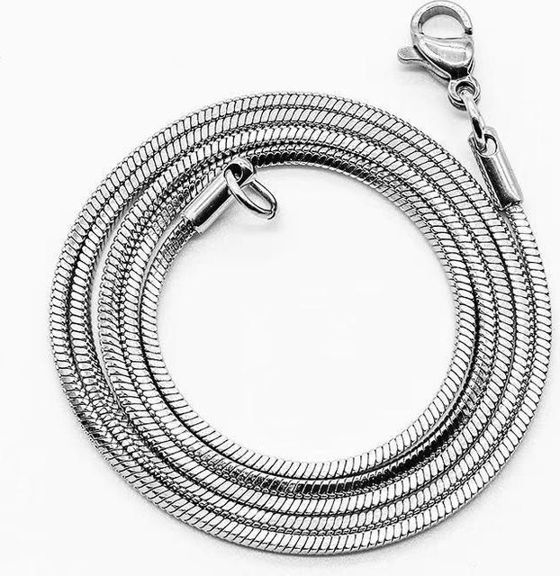 FashionFlair Schlüsselbein-Halskette Edelstahl, Weiß, Damen, 45 cm - Bild 1