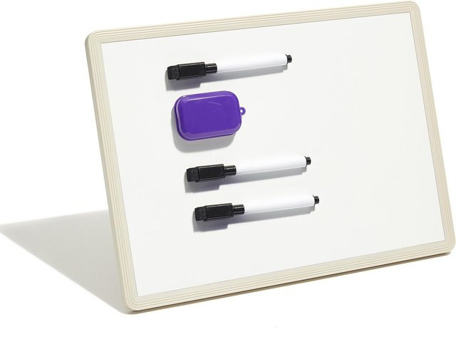 Magnetisches Schreibtisch-Whiteboard von Binchi Outdoor Product in Weiß inklusive Ständer, 3 schwarzen Stiften und Radierer - Bild 1