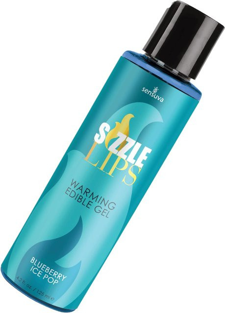 Sensuva Sizzle Lips Warming Edible Gel Blueberry Ice Pop, 125 ml - Bild 1