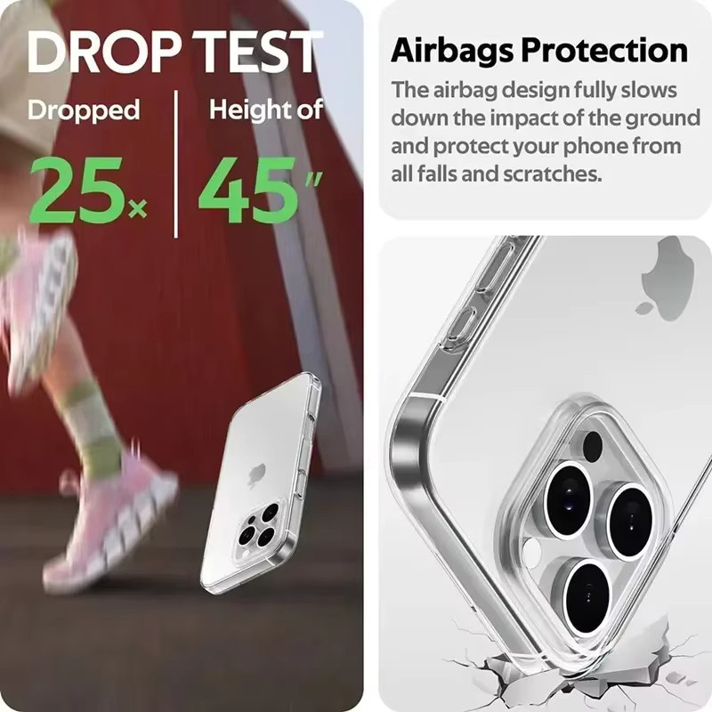 Arvin Ultradünne TPU Handyhülle in Transparent für iPhone 16 15 14 13 12 11 Pro Max Mini XR X XS Max 8 Plus - Bild 5