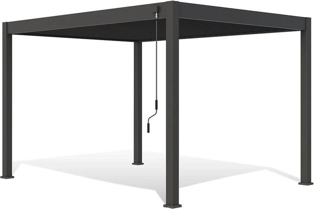 Weide Deluxe Aluminium Pavillon mit Lamellendach in Anthrazit, B x T x H: 400 x 300 x 255 cm - Bild 1