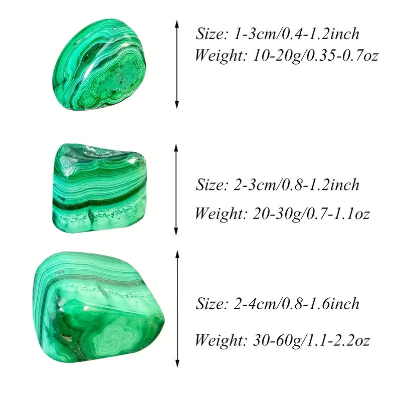 Natürlicher grüner Malachit-Trommelstein in unregelmäßiger Form für DIY-Schmuck und Dekoration - Bild 4