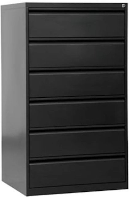 PROREGAL Karteischrank Mare mit 6 Schubladen aus Metall in Anthrazit, H x B x T: 132 x 76 x 62 cm - Bild 1