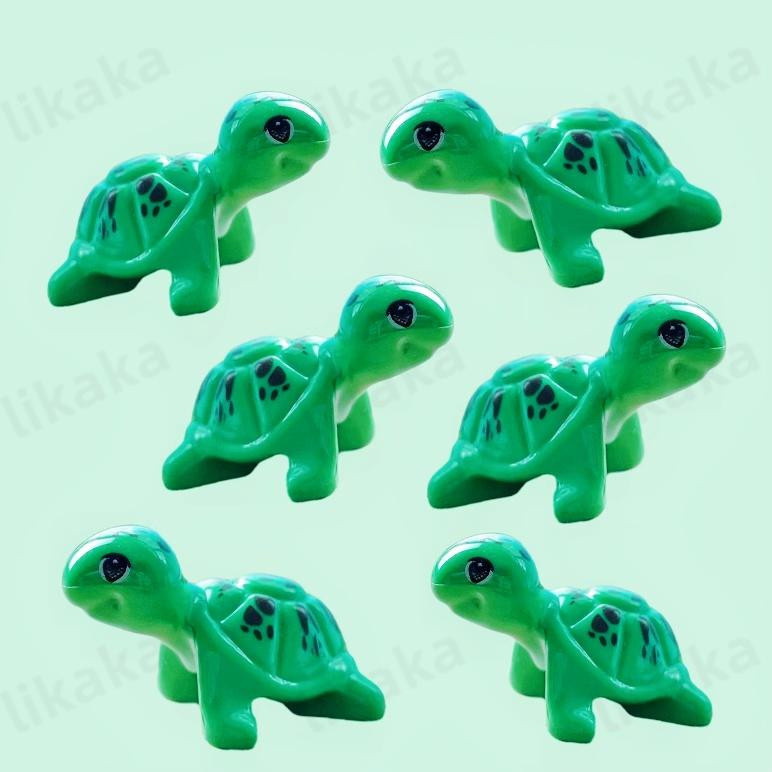 Linyi toy Schildkröten Bausteine Tiere 9-teiliges Set Grün - Bild 1