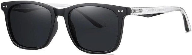Binchi Outdoor Equipment Sonnenbrille, quadratisch, Vollrand, TR90, grau, schwarz, Unisex, polarisiert - Bild 1