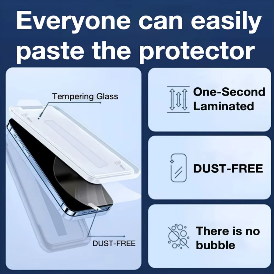 HD Panzerglas Displayschutzfolie für Apple iPhone 17 Pro Max 16 15 14 13 12 11 mini X transparent - Bild 3