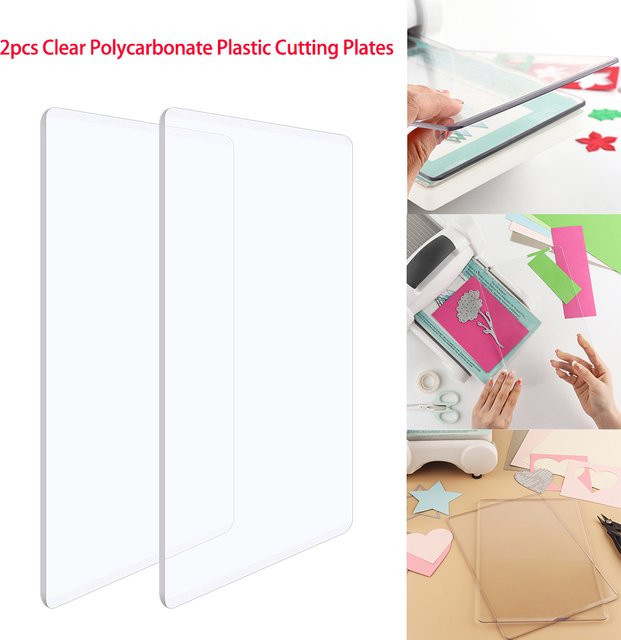 2 Stück Standard-Schneidpads aus transparentem Polycarbonat-Kunststoff für A5-Stanz- und Prägemaschinen, B: 22,5 cm, T: 15,5 cm - Bild 1