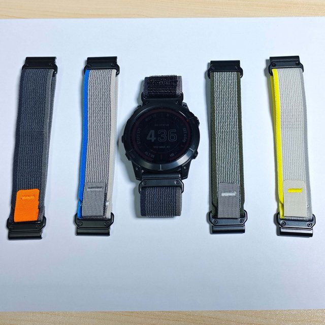 NUOTUO Uhrenarmband Nylon, 22/26 mm, für Garmin Fenix 8 6 5 7x Pro - Bild 1