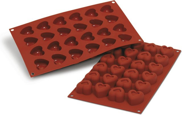 Schneider Silikonbackform Herz in Rot mit Antihaftbeschichtung, Volumen: 16 ml, L x B x H: 30 x 17,5 x 2,3 cm - Bild 1