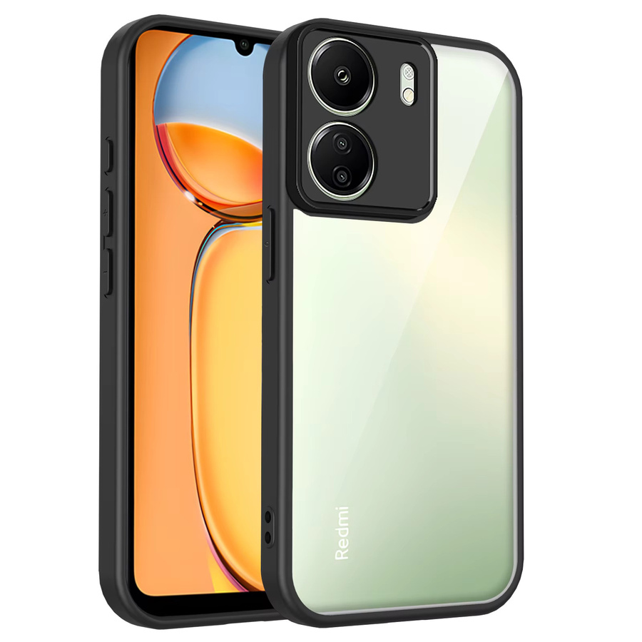 Xiaomi Poco C65 4G Schutzhülle aus Silikon mit transparenter matter Rückseite und Stoßfänger-Funktion - Bild 3