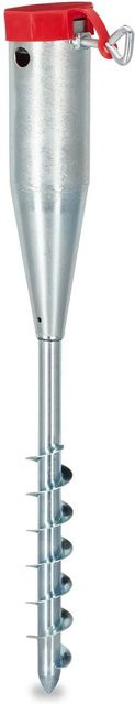 Relaxdays Bodenhülse aus verzinktem Stahl in Silber für Sonnenschirme oder Wäschespinnen, Höhe: 56,5 cm, Breite: 7 cm, Tiefe: 7 cm - Bild 1