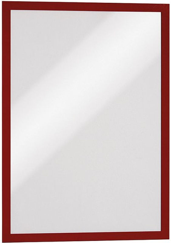 Durable Duraframe Inforahmen DIN A3, rot, 6 Stück, selbstklebend mit aufklappbarer Front und entspiegeltem Glas für die Wandmontage - Bild 3