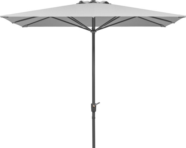 Schneider Marktschirm Silbergrau mit Kurbelmechanik aus Aluminium und Polyester-Gewebe B/T/H: 270 x 270 x 262 cm - Bild 1