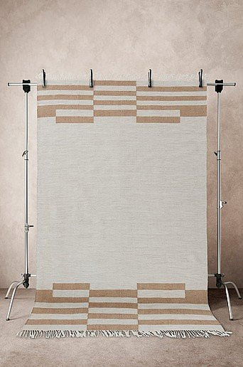 MAJJAT Juteteppich von Jotex, rechteckig, gestreift, beige und weiß, mit Fransen, B/B: 200 x 300 cm - Bild 1