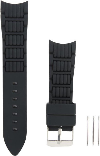 Neoglint Uhrenarmband Silikon, 20 mm, Schwarz, Herren - Bild 1