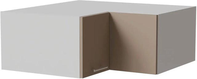 Feldmann-Wohnen Eckaufsatzschrank Brerra Küchenschrank in Weiß und Graubeige Matt, B/T/H: 90 x 36 x 90 cm - Bild 1