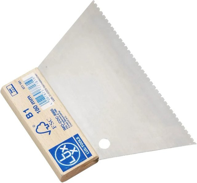 LUX-TOOLS Zahnspachtel mittel in Silber und Stahl - Bild 1