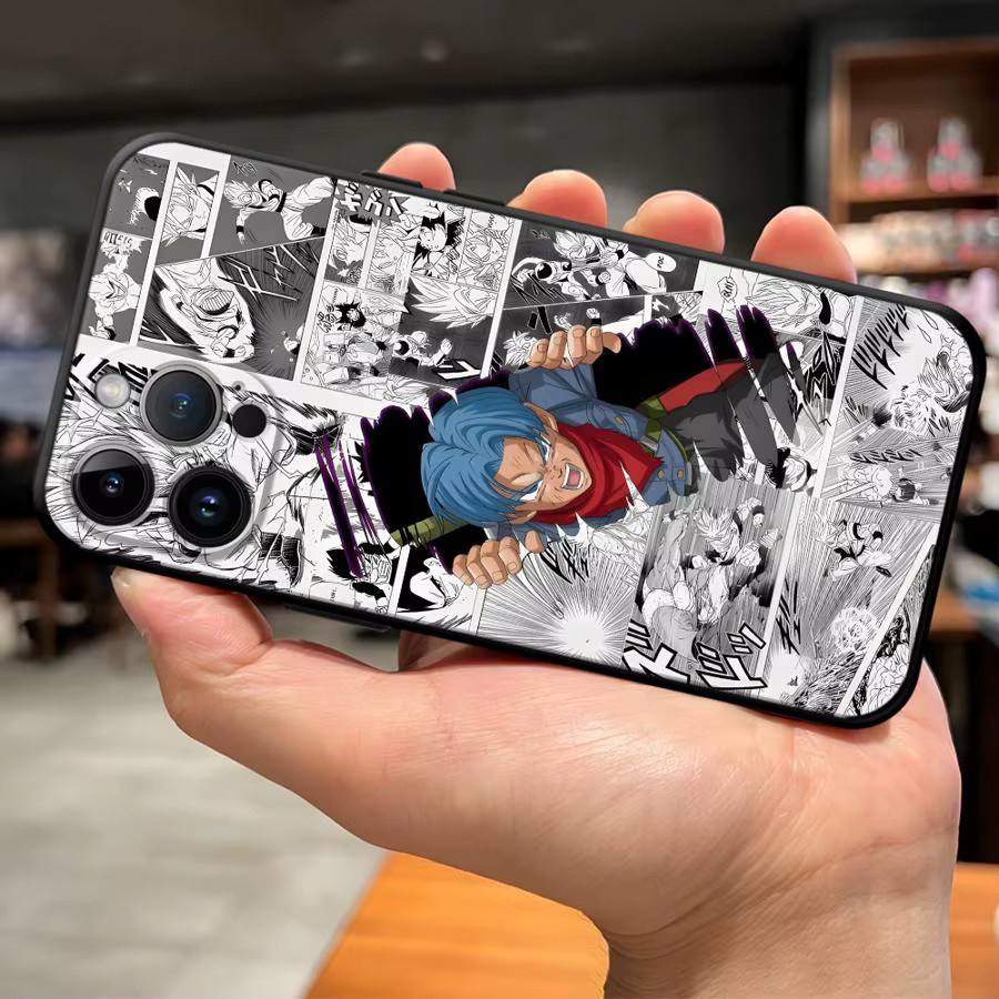 Dragon Ball Trunks Goten Handyhülle in Schwarz für iPhone 11 bis iPhone 17 Pro Max - Bild 2