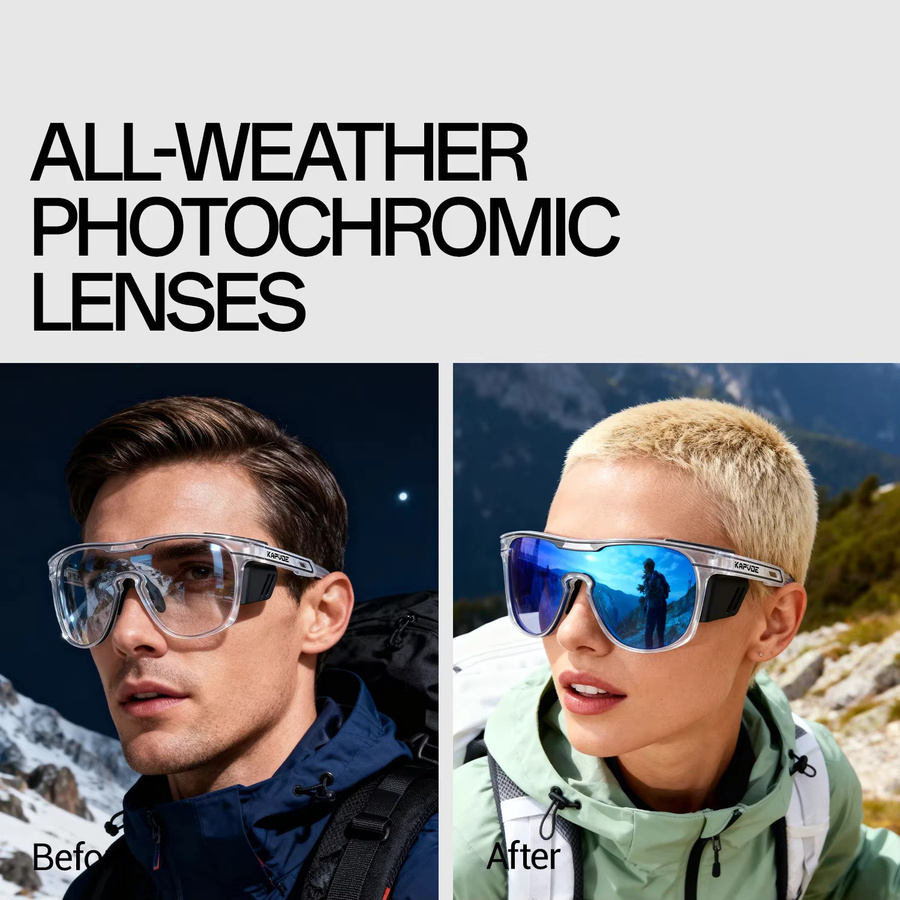 Kapvoe Sportsonnenbrille, Unisex, Vollrand, Kunststoff - Bild 4