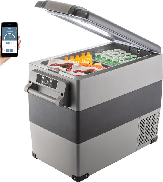 SIHAO Tragbarer Kompressor-Fahrzeugkühlschrank als Kühl-Gefrierkombination für Camping und Outdoor, 12/24V DC und 110-240V AC - Bild 1