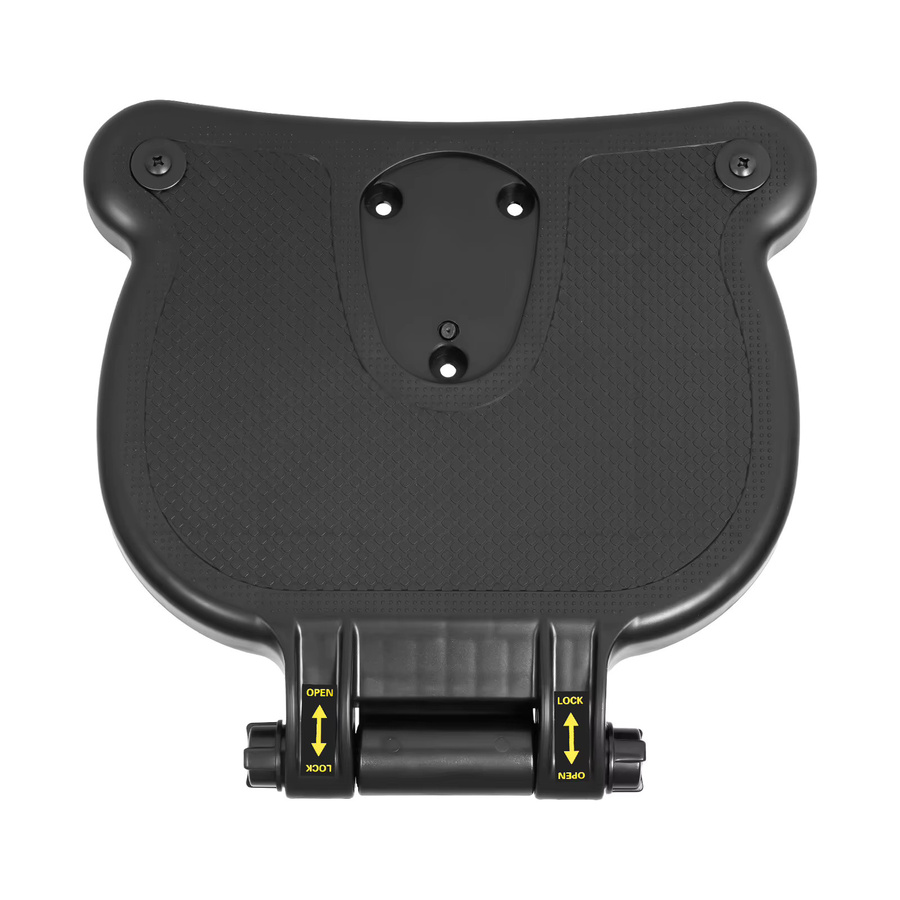 Universal Kinderwagen-Trittbrett aus umweltfreundlichem PP mit Sitz und Selbstklebeband Adapter, Schwarz, B/T/H: 55 x 33 x 36 cm - Bild 5
