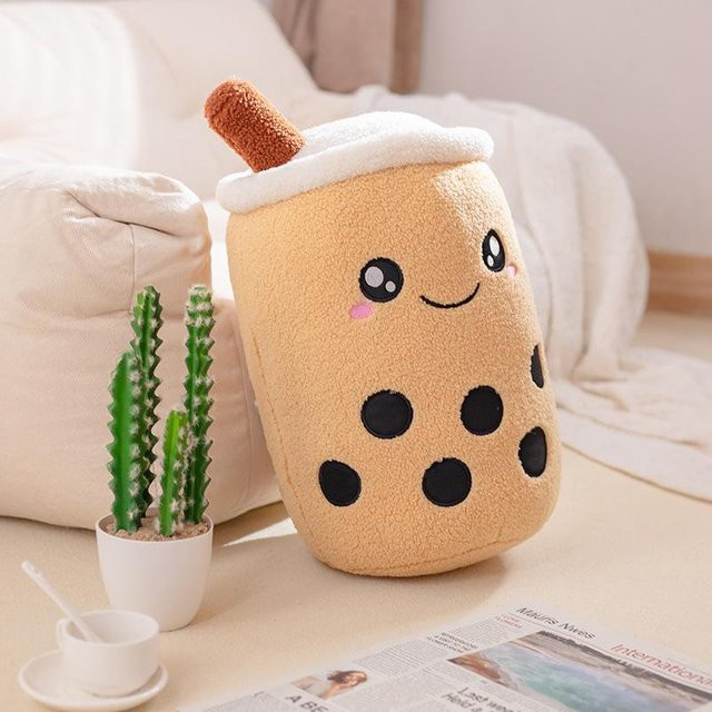 Bai Fen Bai dolls and toys Bubble Tea Wurfkissen Plüschtier, 25cm - Bild 1