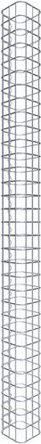 Gabiona Gabionensäule aus verzinktem Stahl, silbergrau, B/T/H: 17 x 17 x 160 cm, Maschenweite: 5 x 5 cm - Bild 1
