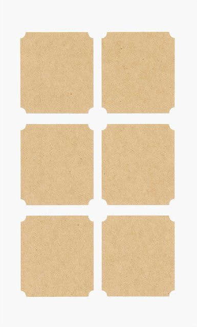Rico Design Paper Poetry Sticker aus Kraftpapier in eckiger Form - Bild 1