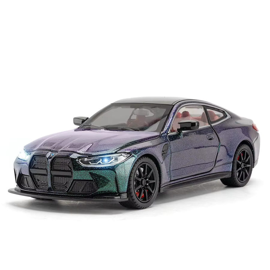RMZ city M4 M3 Auto-Modell, 1:24 Maßstab, mit Sound und Licht, Rückziehfunktion - Bild 4