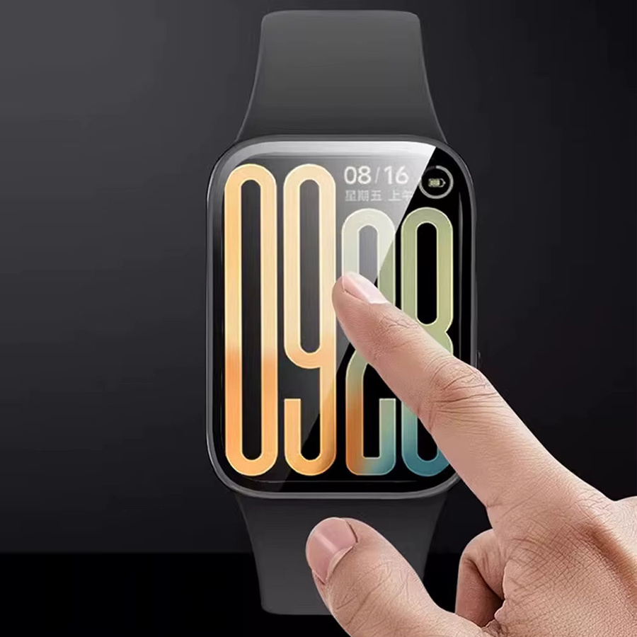 CAOWTAN Displayschutzfolie und Hülle für Xiaomi Miband 10Pro, Keramik, Schwarz - Bild 2