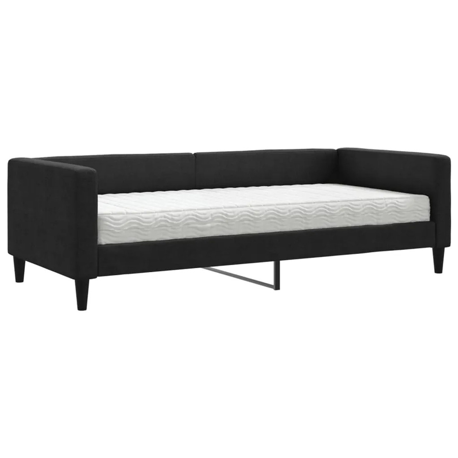 vidaXL Tagesbett mit Matratze Schwarz B/T/H: 190 x 90 x 68 cm - Bild 2